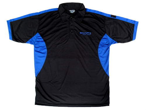 Scarylong Golf Polo Shirt - Nailed - Black and Blue